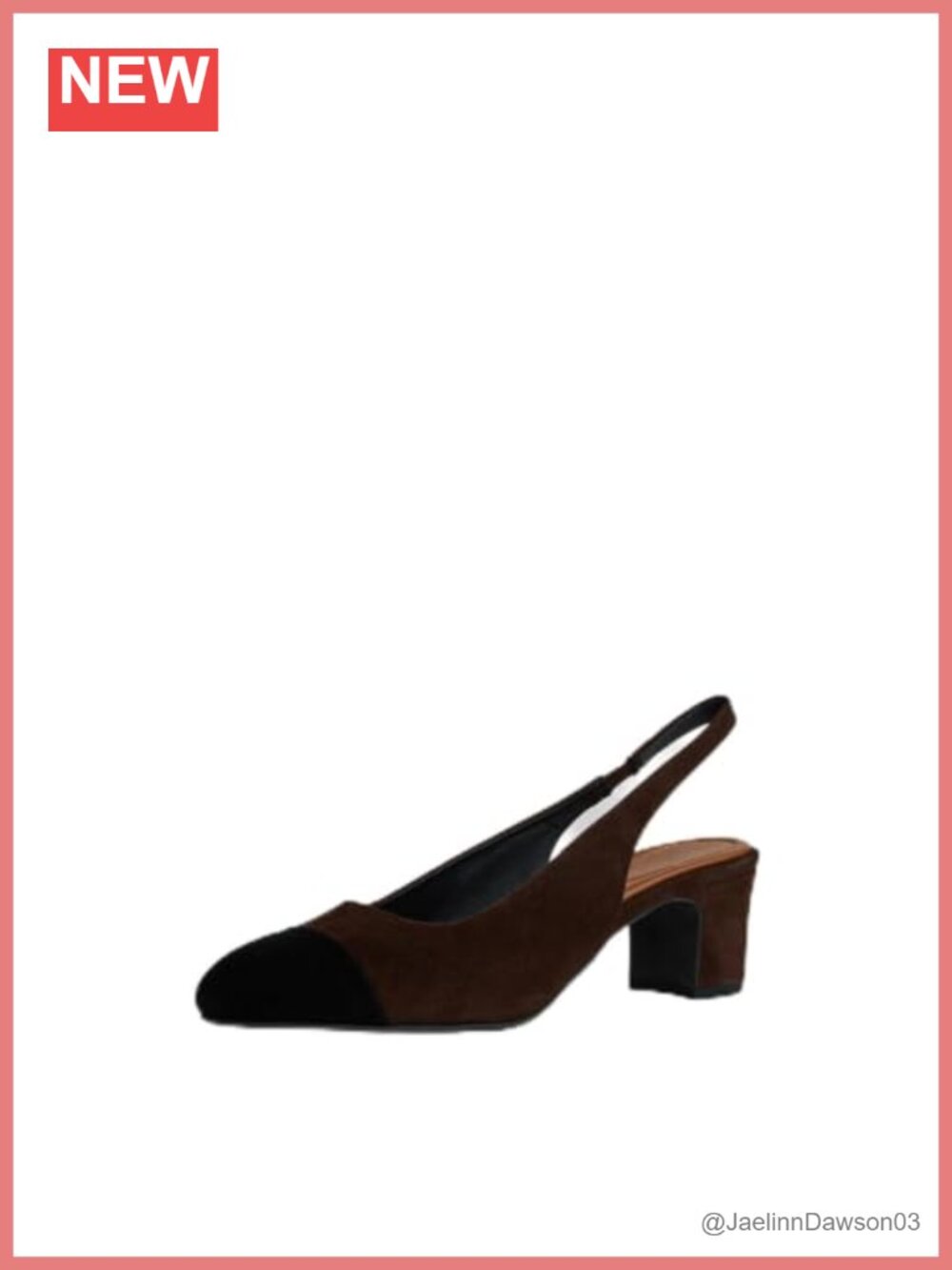 Suede Closed Toe Block Heel Pull On Pump Low Top